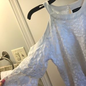 Ash & Violet cold shoulder crop top